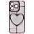 Чехол - накладка совместим с iPhone 13 Pro (6.1") "Heart" силикон розовое золото