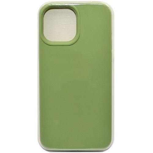 Чехол - накладка совместим с iPhone 15 Pro Max "Soft Touch" пыльно-зеленый 1 /с логотипом/