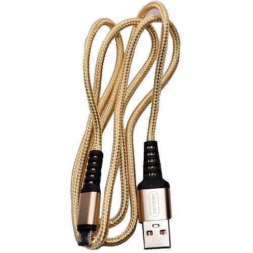 Кабель USB - micro USB DENMEN D02V золото (1м)