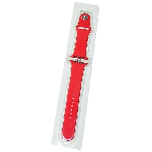 Ремешок совместим с Apple Watch (42/44/45/49 мм) силикон ML красный