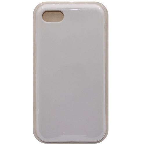 Чехол - накладка совместим с iPhone 7/8/SE "Soft Touch" белый 10 /с логотипом/
