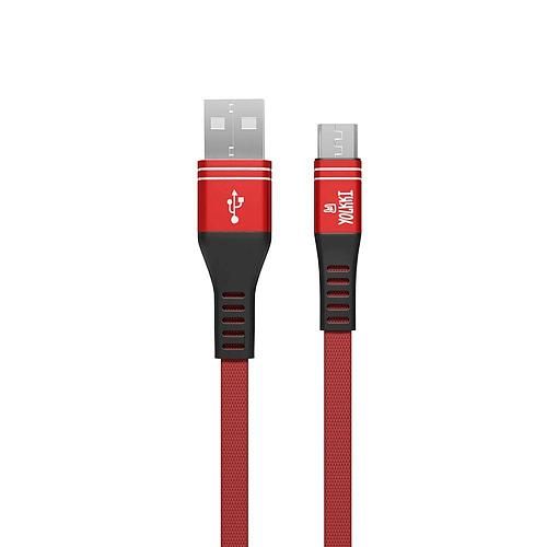 Кабель USB - micro USB YOLKKI Pro 06 красный (1м) /max 2,1A/