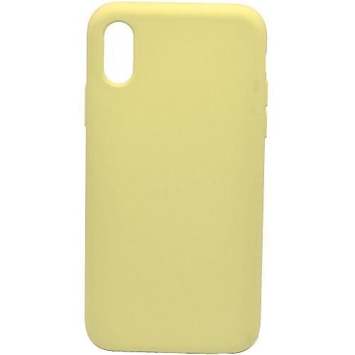 Чехол - накладка совместим с iPhone X/Xs "Soft Touch" светло-желтый /без лого/