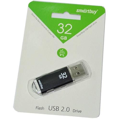 32GB USB 2.0 Flash Drive SmartBuy V-Cut черный (SB32GBVC-K)