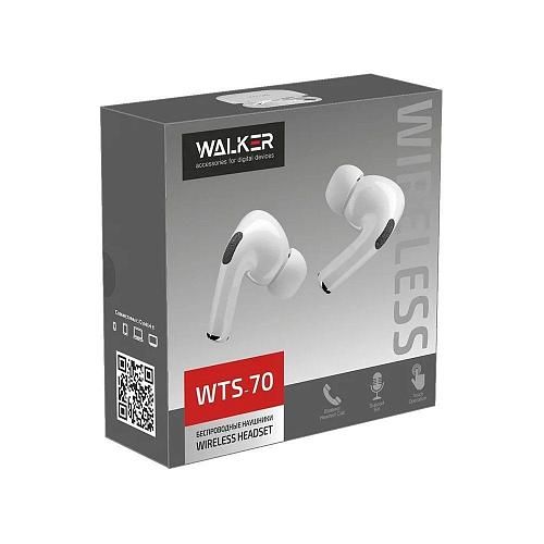 Наушники внутриканальные Bluetooth TWS WALKER WTS-70 белый