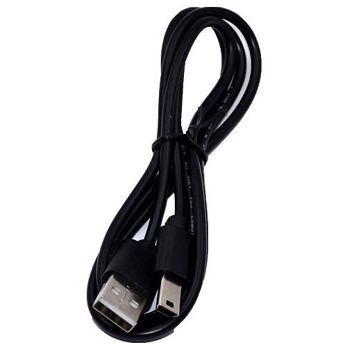 Кабель USB - mini USB (длинный коннектор) черный (1,5м)