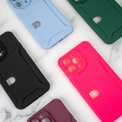 Чехол - накладка совместим с Samsung Galaxy A33 5G "Cardholder" Вид 2 силикон ярко-розовый