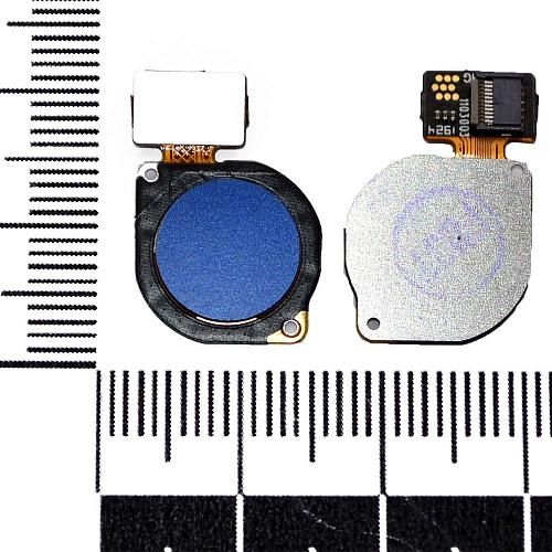 Шлейф совместим с Honor 9X + сканер отпечатка пальца синий orig Factory