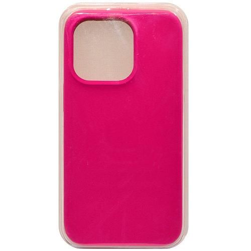 Чехол - накладка совместим с iPhone 14 Pro "Soft Touch" ярко-розовый 65 /с логотипом/