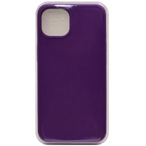 Чехол - накладка совместим с iPhone 14 (6.1") "Soft Touch" темно-фиолетовый 30 /с логотипом/