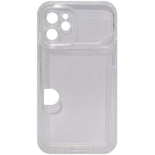 Чехол - накладка совместим с iPhone 12 mini (5.4") силикон прозрачный с кардхолдером Вид 2