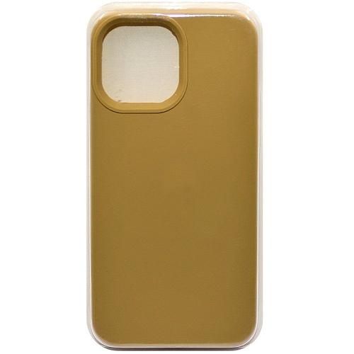 Чехол - накладка совместим с iPhone 15 Pro Max "Soft Touch" бледно-коричневый 28 /с логотипом/повреждена упак/