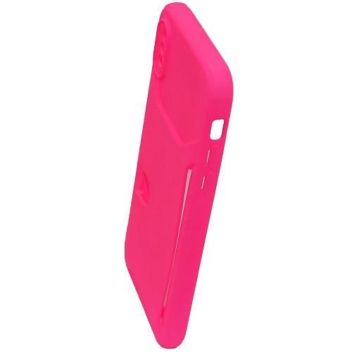 Чехол - накладка совместим с iPhone X/Xs "Cardholder" Вид 2 силикон ярко-розовый