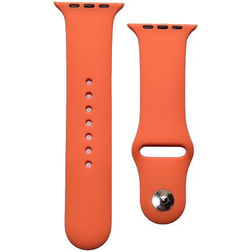 Ремешок совместим с Apple Watch (42/44/45/49 мм) силикон SM оранжевый 