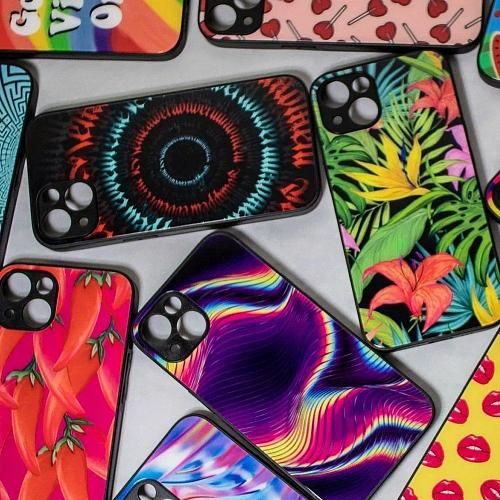 Чехол - накладка совместим с Samsung Galaxy A13 4G "Glass" Colorful Вид 07