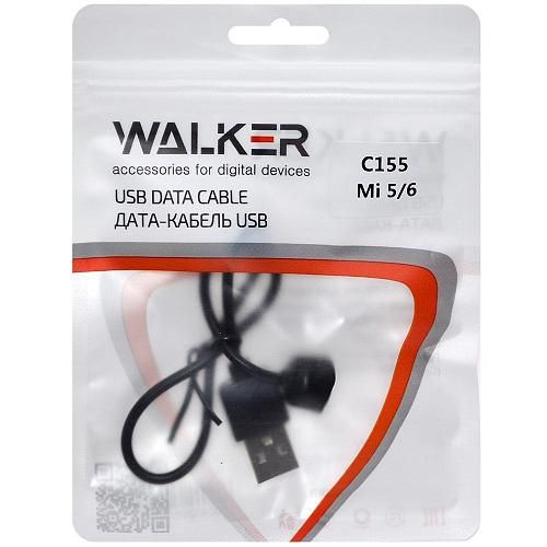 Зарядный кабель [совм. с Xiaomi Mi Band 5/6/7] WALKER C155 черн.