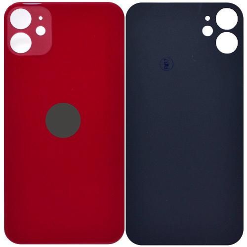 Стекло задней крышки совместим с iPhone 11 orig Factory красный /увеличенный вырез камеры/