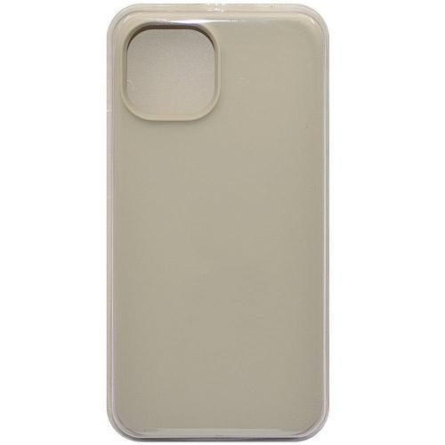 Чехол - накладка совместим с iPhone 14 (6.1") "Soft Touch" молочный 11 /с логотипом/
