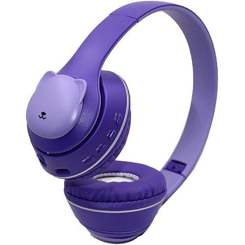 Наушники накладные Bluetooth MZ-001 фиолетовый /повреждена упаковка/