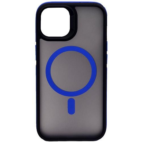 Чехол - накладка совместим с iPhone 11 Pro Max (6.5") "Mystery" с Magsafe пластик+силикон синий