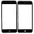 Стекло iPhone 8 Plus + OCA + рамка черный (олеофобное покрытие)