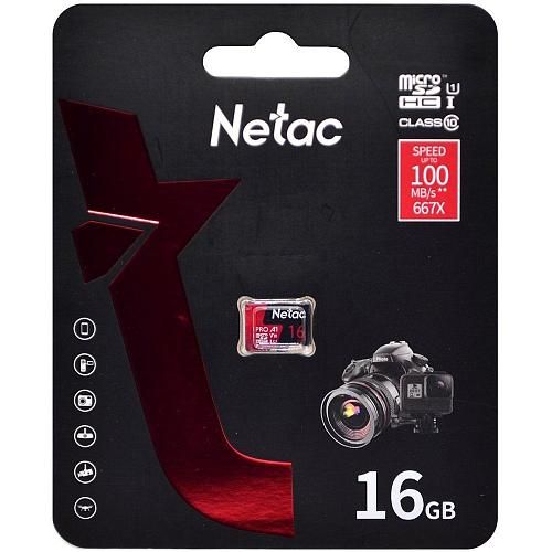 16GB NETAC P500 Extreme Pro MicroSD UHS-I U1 V10 class 10 без адаптера
