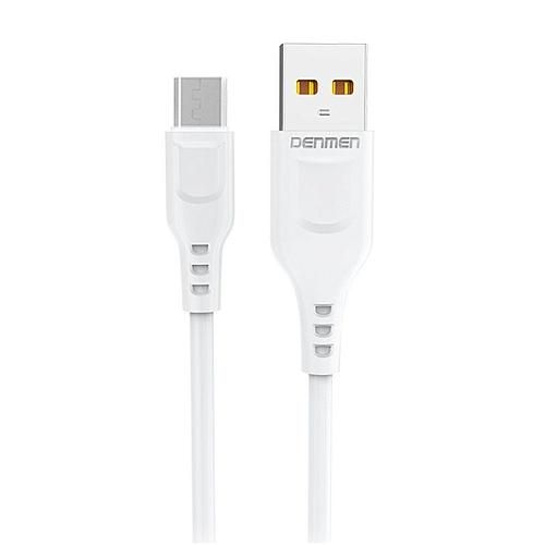Кабель USB - micro USB DENMEN D01V белый (1м)