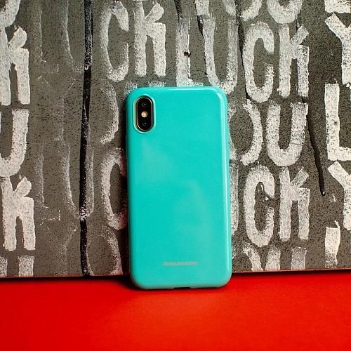 Чехол - накладка совместим с Honor 9S/Huawei Y5p MOLAN CANO Jelly Shine силикон бирюзовый