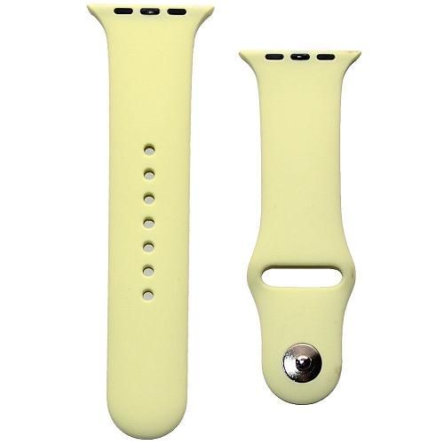 Ремешок совместим с Apple Watch (42/44/45/49 мм) силикон SM желтый 