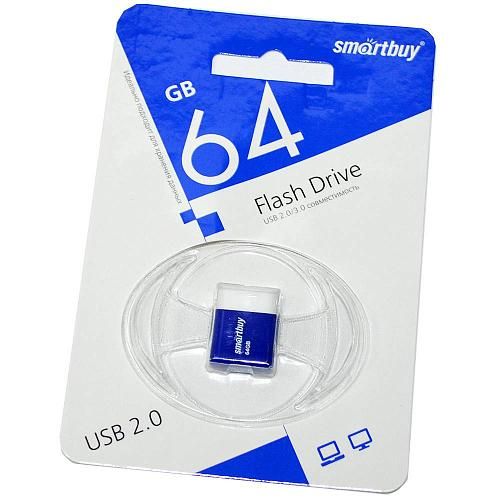 64GB USB 2.0 Flash Drive SmartBuy Lara синий (SB64GBLARA-B)