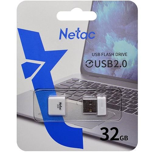 32GB USB 2.0 Flash Drive NETAC U116 mini белый (NT03U116N-032G-20WH)