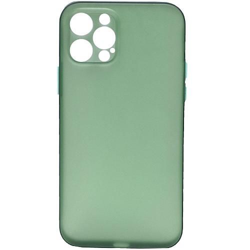 Чехол - накладка совместим с iPhone 12 Pro (6.1") ультратонкий пластик полупрозрачный зеленый
