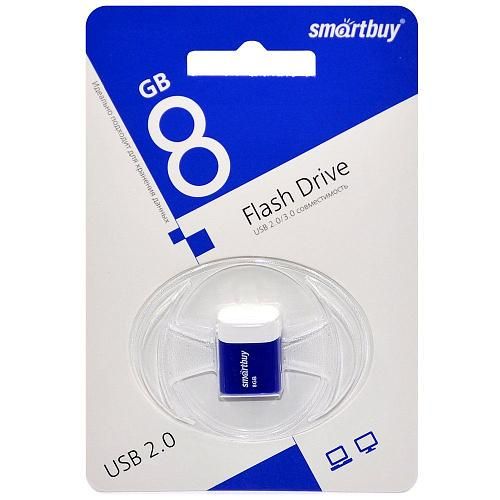 8GB USB 2.0 Flash Drive SmartBuy Lara синий (SB8GBLara-B)