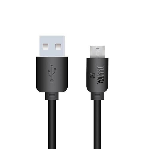 Кабель USB - micro USB YOLKKI Standart 02 box черный (1м) /max 2,1A/