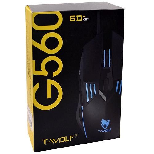 Мышь проводная игровая T-WOLF G560 черный Вид 1