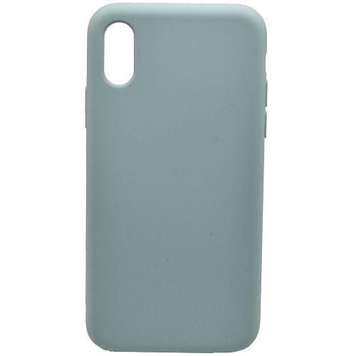 Чехол - накладка совместим с iPhone X/Xs "Soft Touch" пыльно-мятный /без лого/