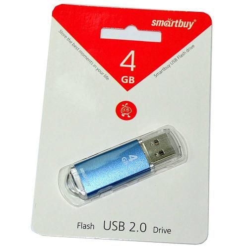 4GB USB 2.0 Flash Drive SmartBuy V-Cut синий (SB4GBVC-B)