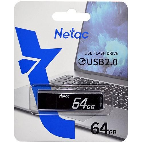 64GB USB 2.0 Flash Drive NETAC U351 черный (NT03U351N-064G-20BK)