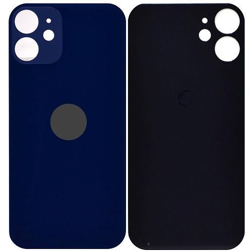Стекло задней крышки совместим с iPhone 12 mini orig Factory синий /увеличенный вырез камеры/
