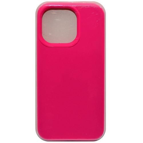 Чехол - накладка совместим с iPhone 15 Pro "Soft Touch" ярко-розовый 65 /с логотипом/