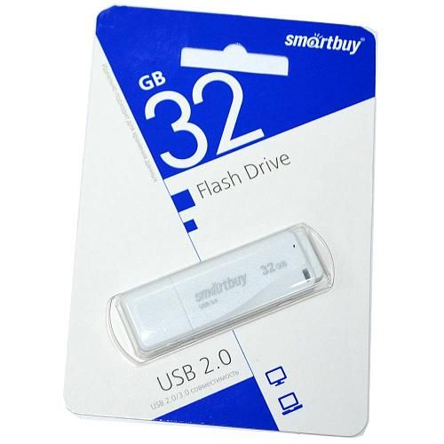 32GB USB 3.0 Flash Drive SmartBuy LM05 белый (SB32GBLM-W3)