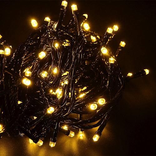 Гирлянда - нить LED-140 белый теплый 8м