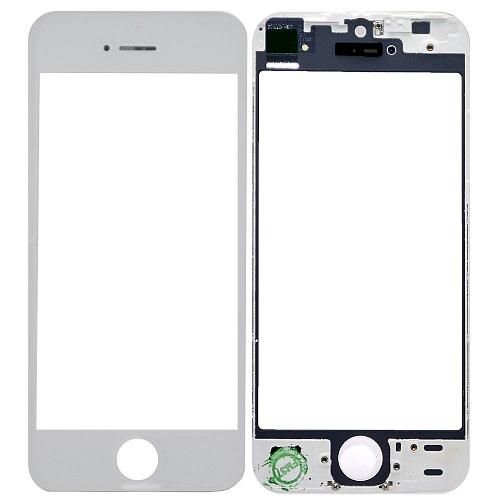 Стекло совместим с iPhone 5 + OCA + рамка белый (олеофобное покрытие) orig Factory