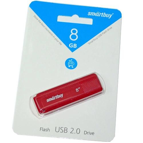 8GB USB 2.0 Flash Drive SmartBuy Dock красный (SB8GBDK-R)