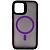 Чехол - накладка совместим с iPhone 12 (6.1") "Mystery" с Magsafe пластик+силикон фиолетовый