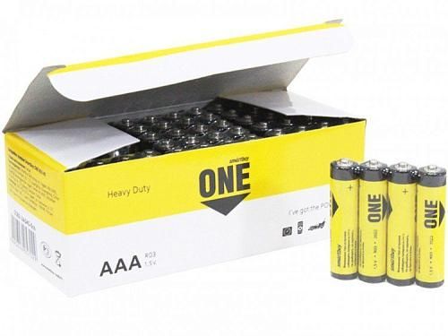 Батарейка AAA R03 солевая SmartBuy One (коробка/60шт) 