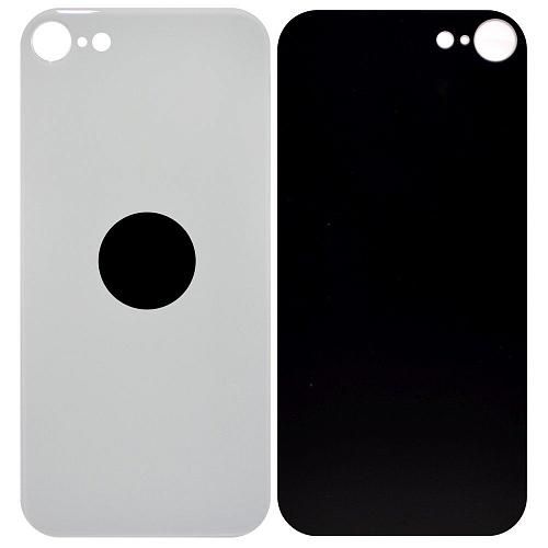 Стекло задней крышки совместим с iPhone SE 2020 белый /увеличенный вырез камеры/ 