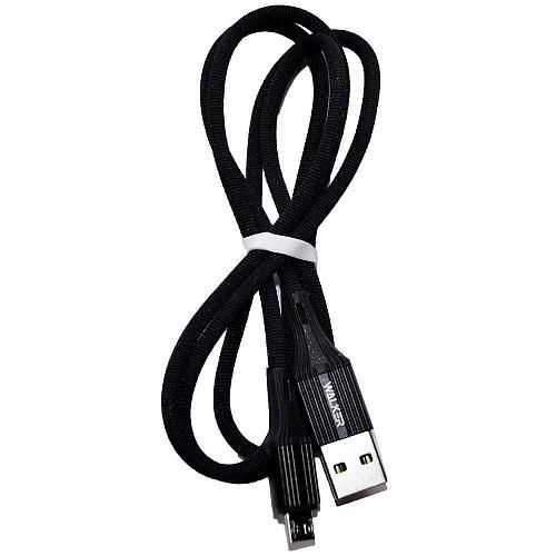 Кабель USB - micro USB WALKER C705 черный (1м)