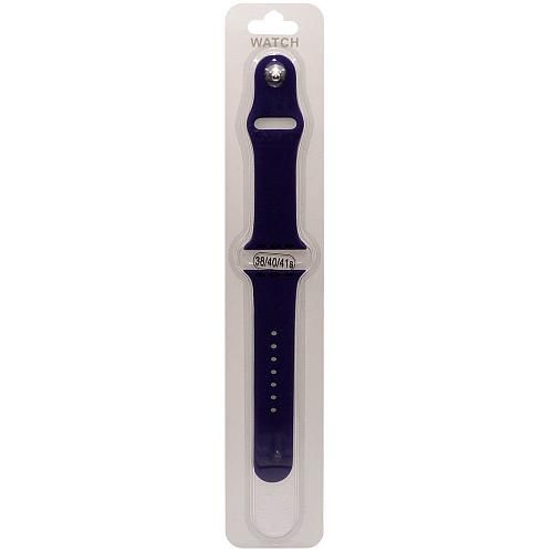 Ремешок совместим с Apple Watch (38/40/41 мм) силикон SM темно-фиолетовый
