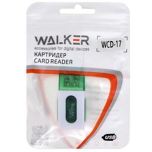Картридер Micro SD - USB WALKER WCD-17 /цвет в ассортименте/